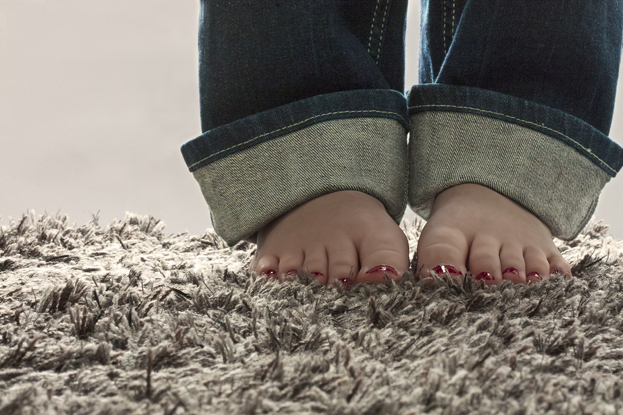 barefeet on carpet